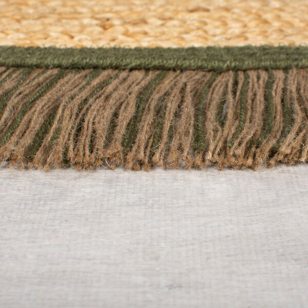 Flair Rugs, Kusový koberec Kahana Green kruh, 180x180 (průměr) kruh, zelená, chodba / předsíň