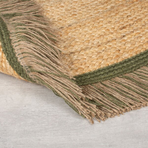 Flair Rugs, Kusový koberec Kahana Green kruh, 180x180 (průměr) kruh, zelená, chodba / předsíň