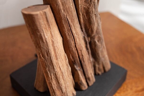 Designová stolní lampa Desmond 45 cm hnědá - Ironwood