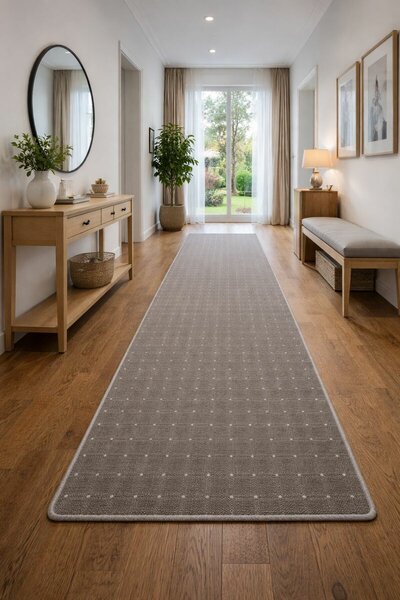 Condor Carpets, Běhoun na míru Udinese hnědý, šíře 60 cm, hnědá, chodba / předsíň