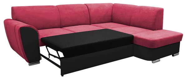 ROHOVÁ SEDAČKA, textil, červená, černá MID.YOU - Sedací soupravy, Online Only