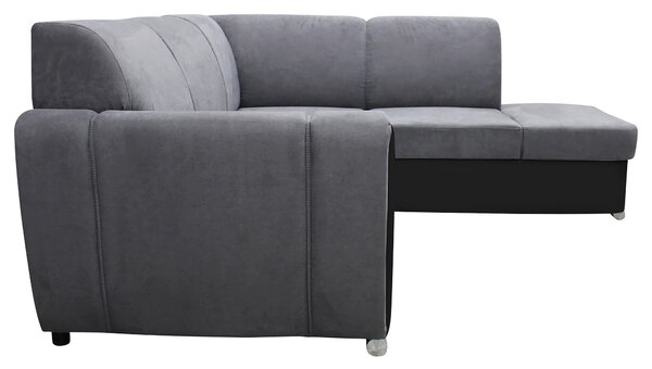 ROHOVÁ SEDAČKA, textil, šedá, černá MID.YOU - Sedací soupravy, Online Only