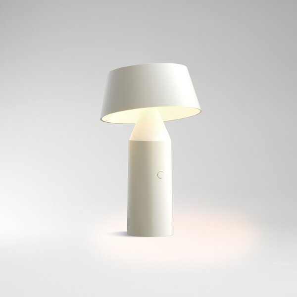 Stolní lampa MARSET, Bicoca, stmívatelné, Bílá, Obývací pokoj, Plast, Design