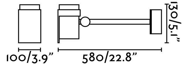 FOC 580 projekční lampa, tmavě šedá - FARO