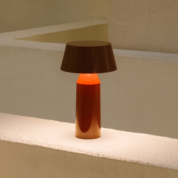 Stolní lampa MARSET, Bicoca, stmívatelné, Červená, Obývací pokoj, Plast, Design