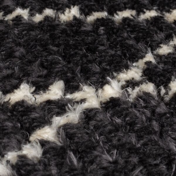 Flair Rugs, AKCE: 160x230 cm Kusový koberec Domino Aisha Berber Monochrome, černá, černobílá, ložnice