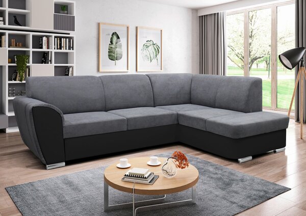 ROHOVÁ SEDAČKA, textil, šedá, černá MID.YOU - Sedací soupravy, Online Only