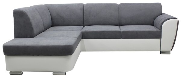 ROHOVÁ SEDAČKA, textil, šedá, bílá MID.YOU - Sedací soupravy, Online Only