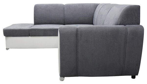 ROHOVÁ SEDAČKA, textil, šedá, bílá MID.YOU - Sedací soupravy, Online Only
