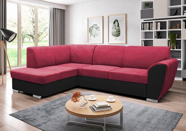ROHOVÁ SEDAČKA, textil, červená, černá MID.YOU - Sedací soupravy, Online Only