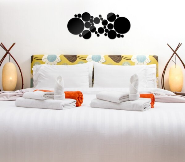 Sentop Samolepka na zeď černé kruhy Rozměr: 60x 40 cm SV02B 2151 SV000002B- BLACK