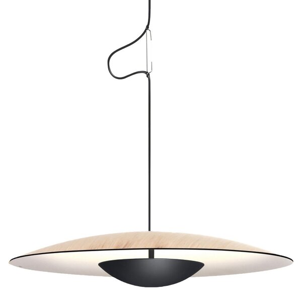 Závěsná svítidlo MARSET, Ginger, stmívatelné, Dřevo, Obývací pokoj, Dřevo, Design