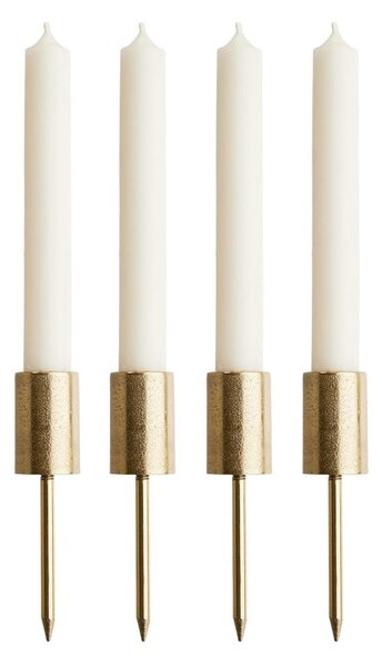ADVENT Sada bodců na dlouhou svíčku 4 ks - zlatá