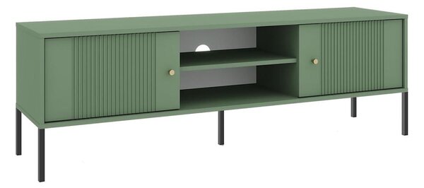 Televizní stolek LUE 155x39 cm zelená/černá