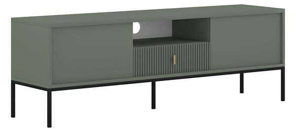 Televizní stolek SUE 155x39 cm zelená/černá