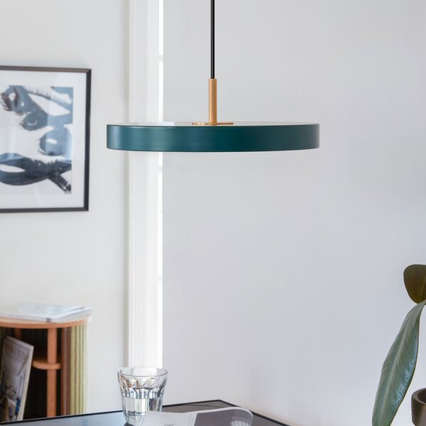 Závěsná svítidlo UMAGE, Asteria, stmívatelné, Zelená, Obývací pokoj, Kov, Design