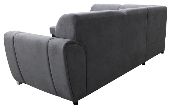 ROHOVÁ SEDAČKA, textil, šedá, černá MID.YOU - Sedací soupravy, Online Only