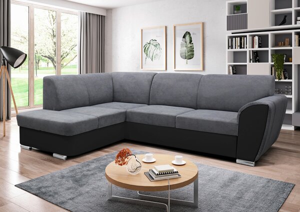 ROHOVÁ SEDAČKA, textil, šedá, černá MID.YOU - Sedací soupravy, Online Only
