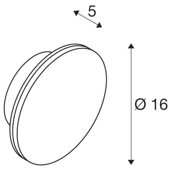 BIG WHITE SLV D-RING S nástěnné svítidlo, fáze, 2700/3000K, fáze, IP65, černá 1007911