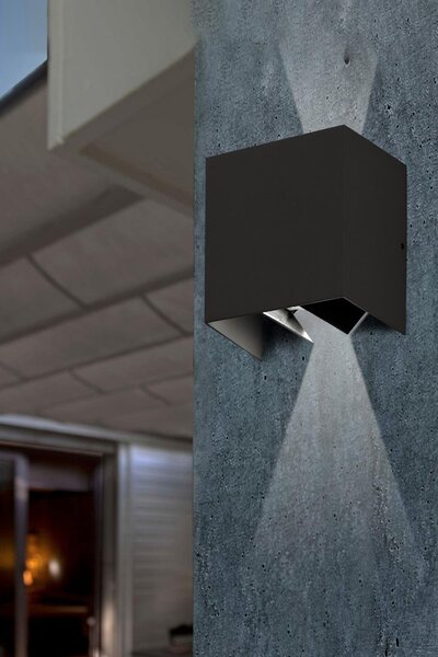 OLAN nástěnná lampa, tmavě šedá - FARO