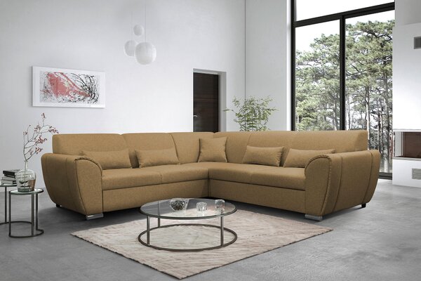 ROHOVÁ SEDAČKA, textil, žlutá Livetastic - Sedací soupravy, Online Only