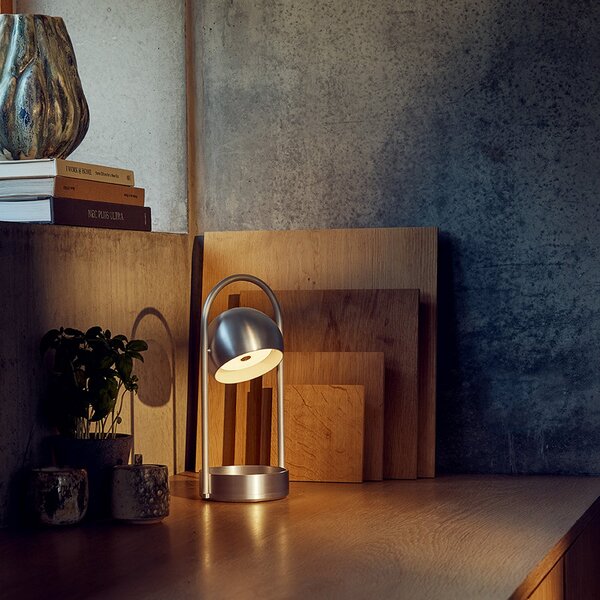 Stolní lampa FRANDSEN, Ball Portable, stmívatelné, Metalická, Obývací pokoj, Kov