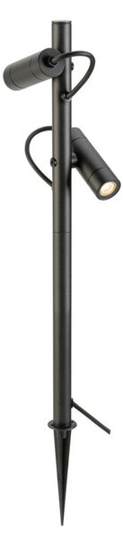 BIG WHITE SLV HELIA SLIM Pole double LED, venkovní stojací lampa, černá IP65 3000K 1007869