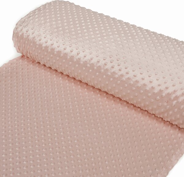 Dětská látka Minky 3D puntíky MKP-024 Tmavě béžová - šířka 150 cm