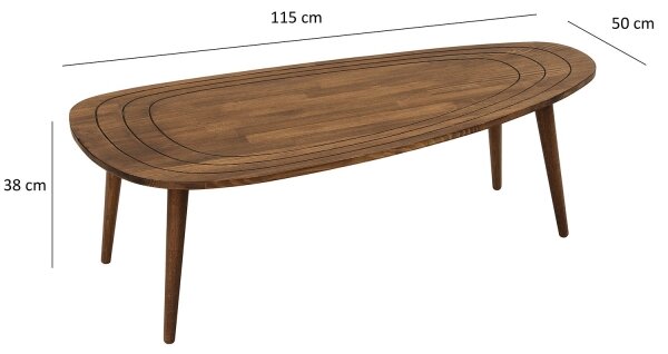 Konferenční stolek SISI 115x50 cm ořech