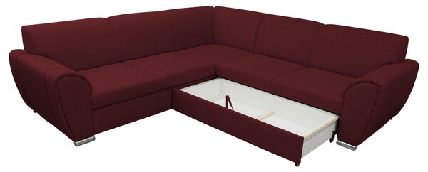 ROHOVÁ SEDAČKA, textil, tmavě červená Livetastic - Sedací soupravy, Online Only