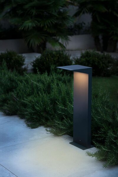 SOLEIL LED solární sloupková lampa, tmavě šedá - FARO
