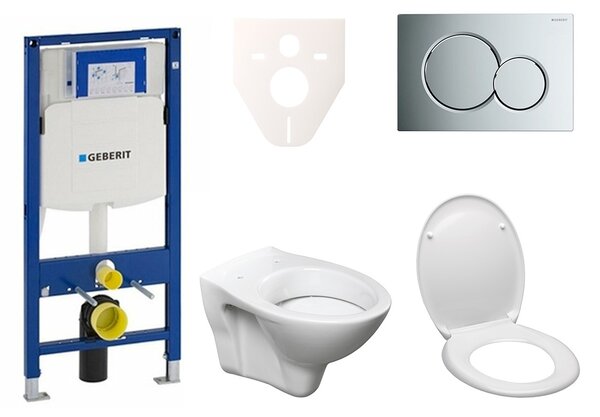 Cenově zvýhodněný závěsný WC set Geberit do lehkých stěn / předstěnová montáž+ WC S-Line S-line Pro 111.300.00.5ND2