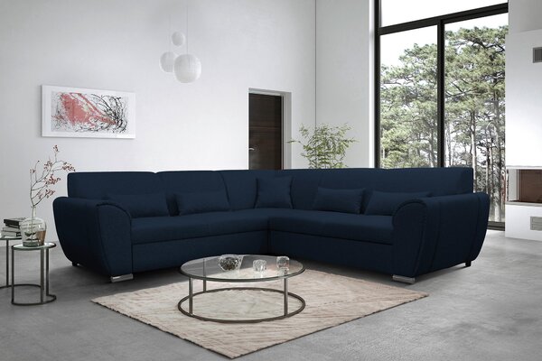 ROHOVÁ SEDAČKA, textil, tmavě modrá Livetastic - Sedací soupravy, Online Only