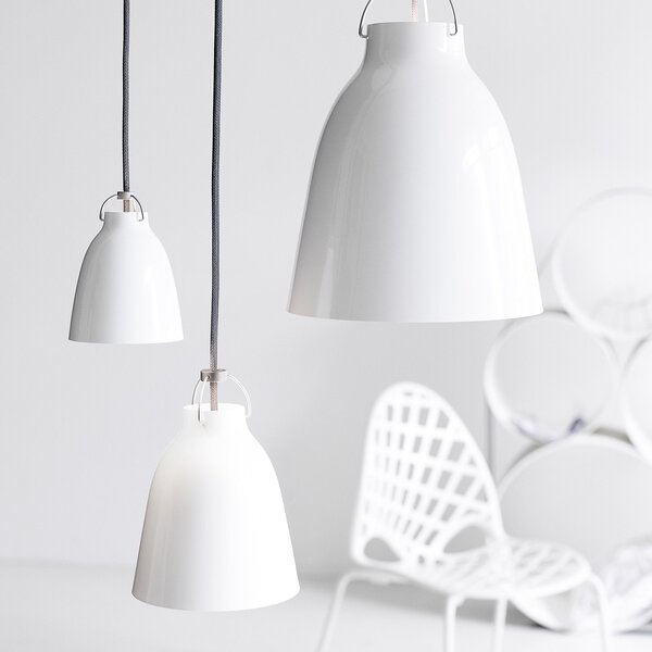 Závěsná svítidlo FRITZ HANSEN, Caravaggio P1, stmívatelné, Bílá, Obývací pokoj, Kov, Design