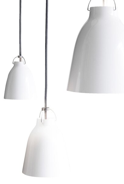Závěsná svítidlo FRITZ HANSEN, Caravaggio P1, stmívatelné, Bílá, Obývací pokoj, Kov, Design