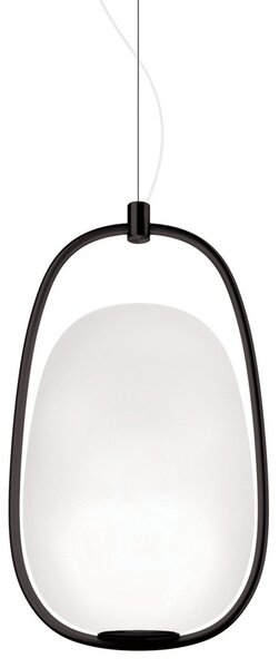 Závěsná svítidlo kdln, Lannà, stmívatelné, Černá, Obývací pokoj, Sklo, Design