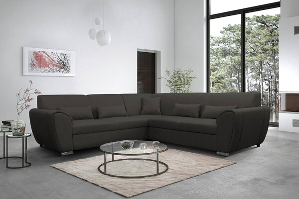 ROHOVÁ SEDAČKA, textil, antracitová Livetastic - Sedací soupravy, Online Only