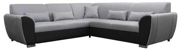 ROHOVÁ SEDAČKA, textil, černá, světle šedá Livetastic - Sedací soupravy, Online Only