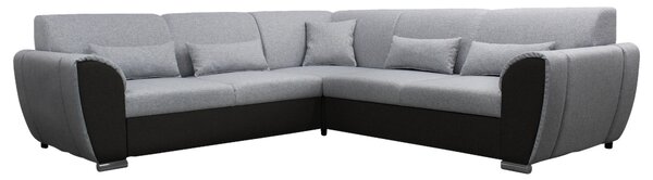 ROHOVÁ SEDAČKA, textil, černá, světle šedá Livetastic - Sedací soupravy, Online Only