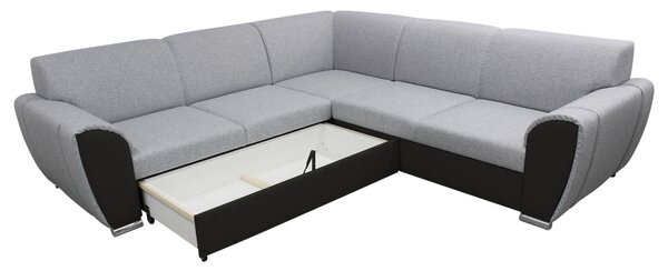 ROHOVÁ SEDAČKA, textil, černá, světle šedá Livetastic - Sedací soupravy, Online Only