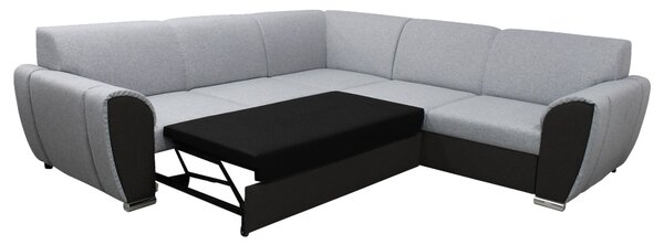 ROHOVÁ SEDAČKA, textil, černá, světle šedá Livetastic - Sedací soupravy, Online Only