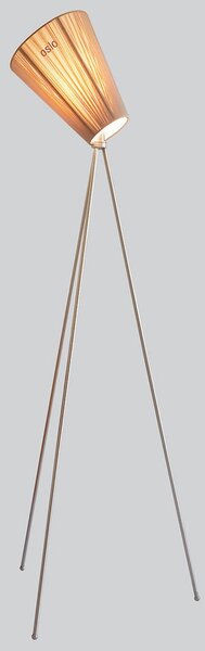 Stojací Lampa Northern, Oslo Wood, stmívatelné, Béžová, Obývací pokoj, Tkanina / Textil, Design