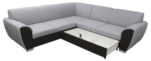 ROHOVÁ SEDAČKA, textil, černá, světle šedá Livetastic - Sedací soupravy, Online Only