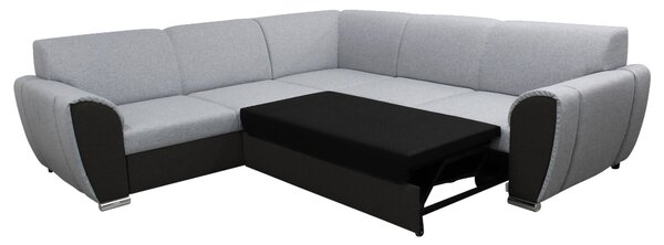 ROHOVÁ SEDAČKA, textil, černá, světle šedá Livetastic - Sedací soupravy, Online Only