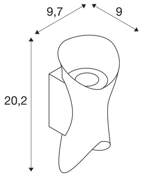 BIG WHITE SLV MODELA nástěnné svítidlo, up/down, 2700K, fáze, bílá 1007809