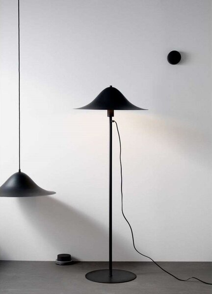 Stojací Lampa Pholc, Černá, Obývací pokoj, Hliník