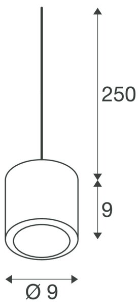 BIG WHITE SLV OCULUS PD vnitřní LED závěsné svítidlo single bílé DIM-TO-WARM 2000–3000 K 1004673
