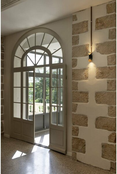 BIG WHITE SLV MODELA nástěnné svítidlo, up/down, 2700K, fáze, černá/zlatá 1007807