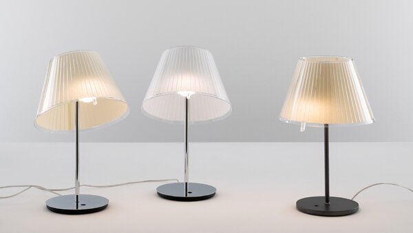 Artemide stolní lampa Choose E27 max 12 W Design Collection pergamen/chrom