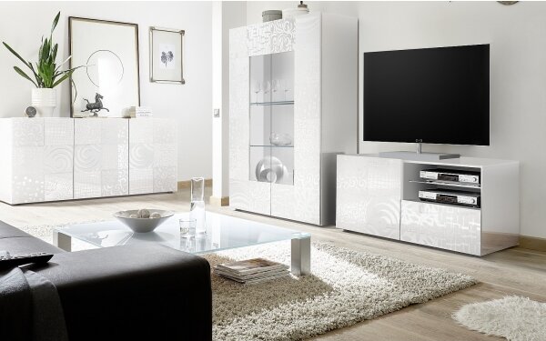 Televizní stolek ARIA 122x43 cm bílá